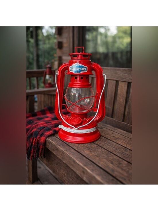 stansport Other - Cozy Campfire Glow • Red Stansport Lantern • Rustic Cabin • Hurricane Style